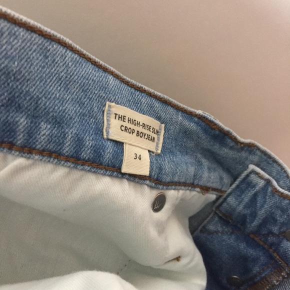 Madewell High Rise Slim Crop Boyfriend Jeans NWT - Picture 7 of 13
